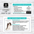 editable custom printable ADA law cards